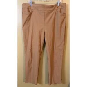 Chico's Brown Slim‎ Pull-On Ankle Pants with Rivets Size 3R